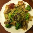 This is made from leftover pressure cooked brown rice added to quickly stir fried onions, scallion, ginger, garlic and chicken. UHMMM! Seasonings are Tamari (wheat free) soy sauce and toasted […]